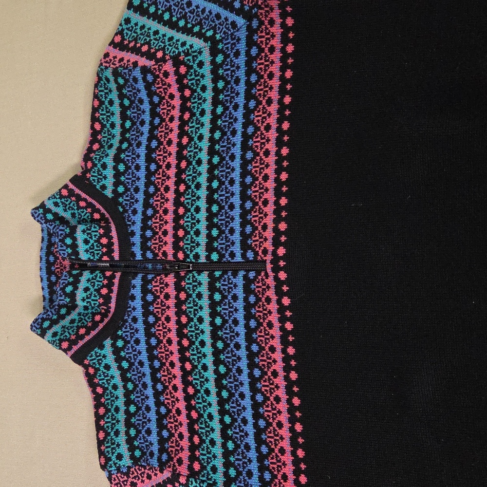 Meister Wool 80s Multicolor Patterned Sweater Siz… - image 2